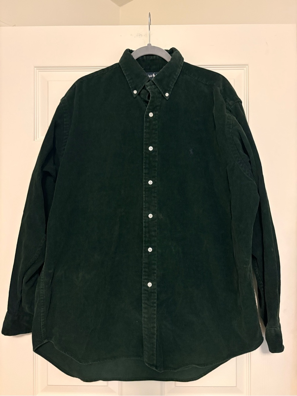 Ralph Lauren Polo Corduroy Button-Up Shirt in Deep Green